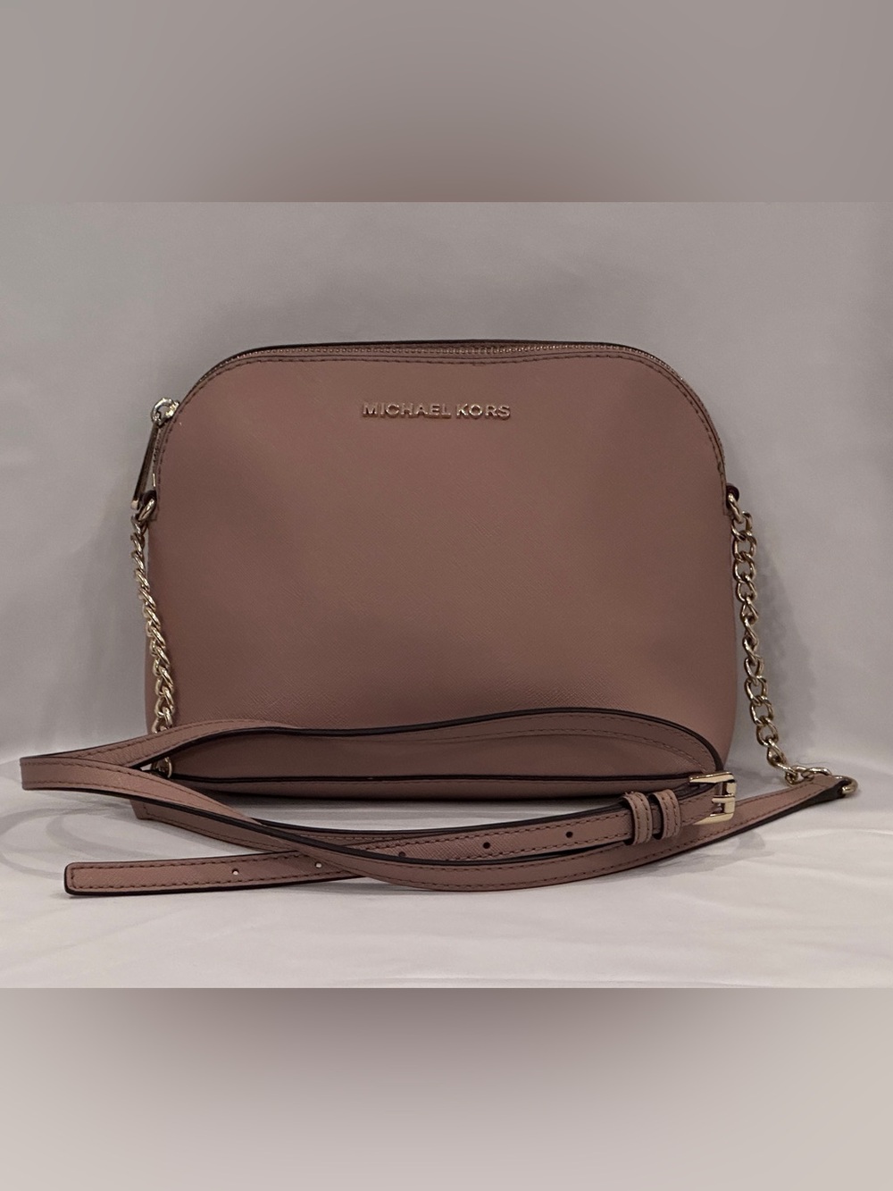 Michael Kors Women's Saffiano Crossbody Bag in Mauve
